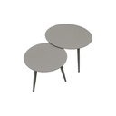 Round coffee table set 2 pieces, Grey - Gallery 5