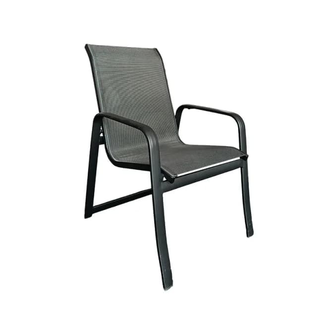 Marina Aluminum Chair- Black - Gallery 1