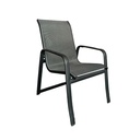 Marina Aluminum Chair- Black - Gallery 1
