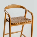 North Outdoor Barstool with Footrest and Armrest - Gallery 1