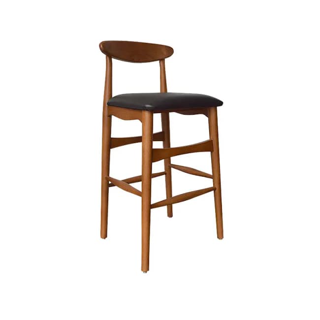 TEKA Barstool Wood in leather - Gallery 1