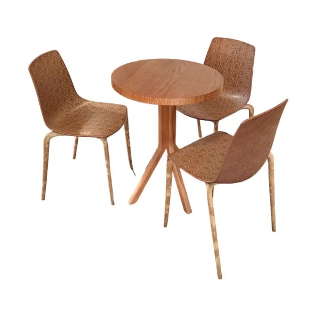 Giorno table 60 cm made of beech wood - Gallery 1