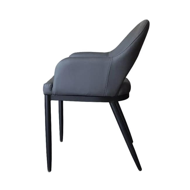 Leather Dining chair- Gray - Gallery 1