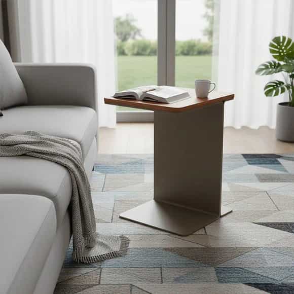 Mega Side Table Beige or Black - Gallery 1