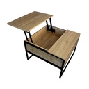 Tavolex Liftable Coffee Table with Hydraulic Lift Function, Convertible, for Living Room 70 Cm - Gallery 2
