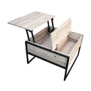 Tavolex Liftable Coffee Table with Hydraulic Lift Function, Convertible, for Living Room 70 Cm - Gallery 1