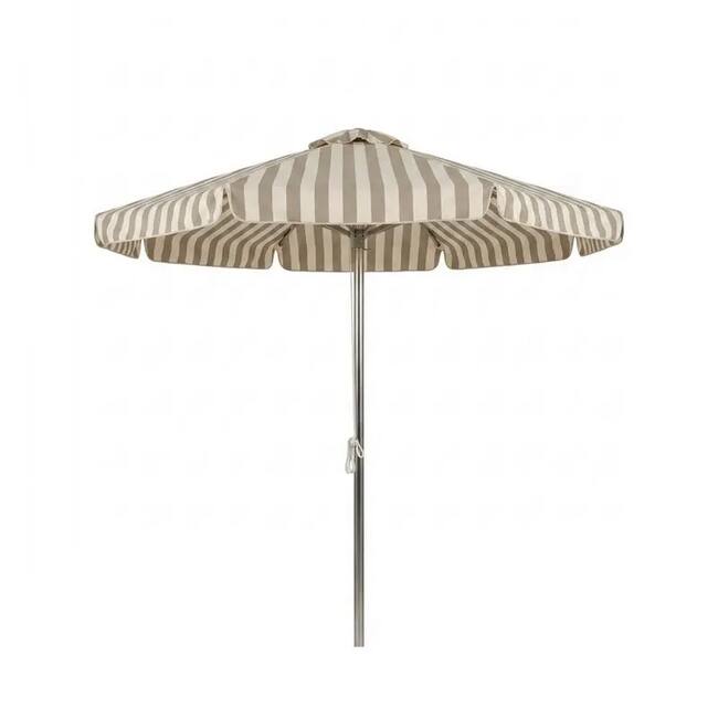 Stainless Steel Outdoor Umbrella (3m Diameter) – Khaki Fabric