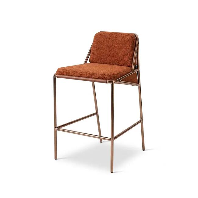Chameleon Mini Bar Chair – Rose Gold PVD Stainless Steel