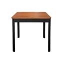 Marbella Square Table - Black and Iroko 90cm