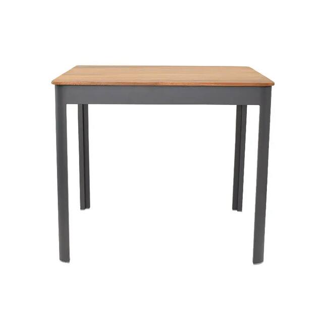 Marbella Square Table - Grey and Iroko 90cm