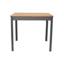 Marbella Square Table - Grey and Iroko 90cm