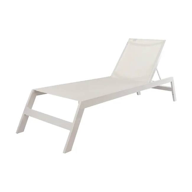 Chaise longue John Estable - White x white mesh