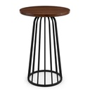 Miana Bar Table – Iron and Natural Iroko Wood