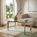 Star Coffee Table – Glass and Stainless Steel