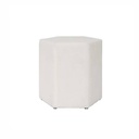 Modern Hexagonal Pouf - White