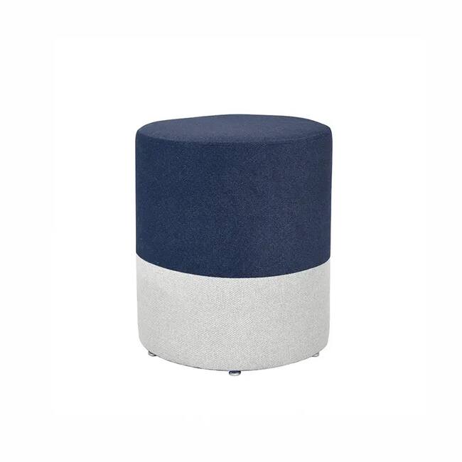Modern Gray x Blue Pouf