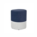 Modern Gray x Blue Pouf