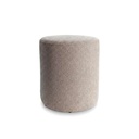 Modern Upholstered round Gray Pouf