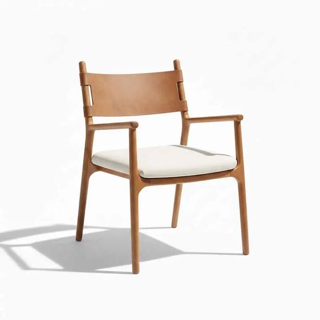 Segments Dining Armchair – Ouroko Wood & Genuine Leather