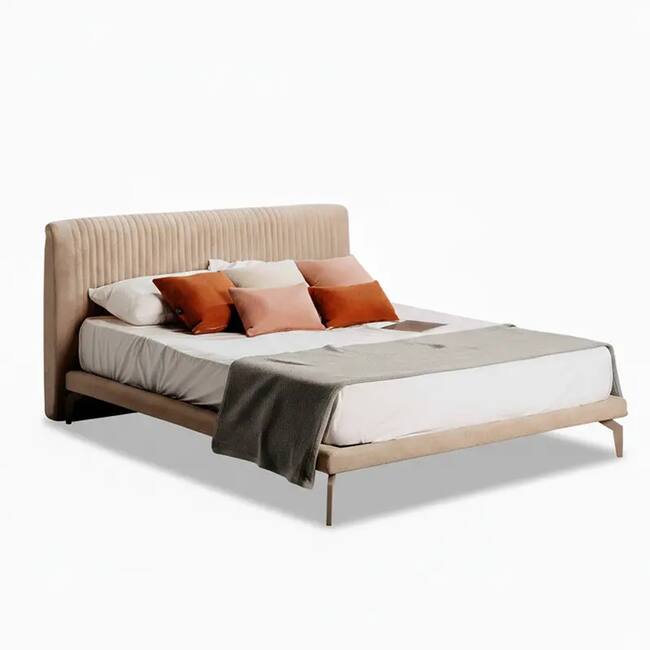 Maroon Bed – 120 cm (Beige Capitonne)