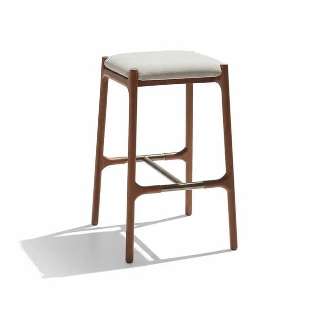 Segments Bar Stool – Backless (Iroko Wood)