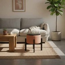 Modern Round Pink Pouf
