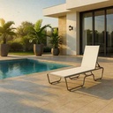 Rumple Modern Aluminum SUN LOUNGER - Gray