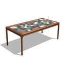 Segments Dining Table – 205 cm (Iroko Wood)