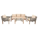 Brendiana - Outdoor Sofa Set Gray X Beige
