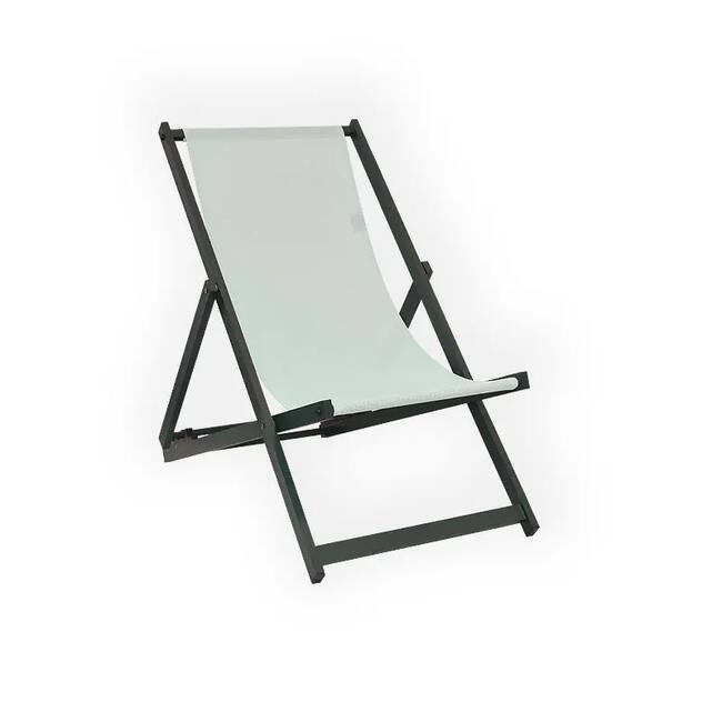 RENO Foldable Aluminum Deckchair, Petrol