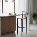 BarStool Dark Blue base Pvc wood or Leather