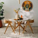 Merola Round Dining Table, 1 meter