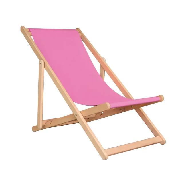 Wooden Deckchair pink