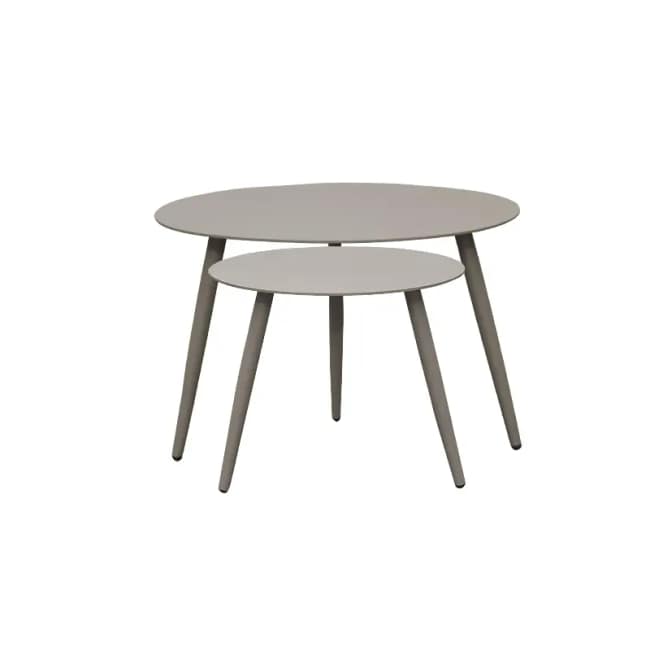 Round coffee table set 2 pieces, Grey