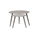 Round coffee table set 2 pieces, Grey