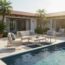 Florida beige living room - Beige