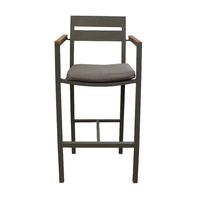 Aluminum Cyprian BarStool, Grey