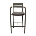 Aluminum Cyprian BarStool, Grey