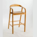 North Outdoor Barstool with Footrest and Armrest