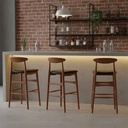 TEKA Barstool Wood in leather