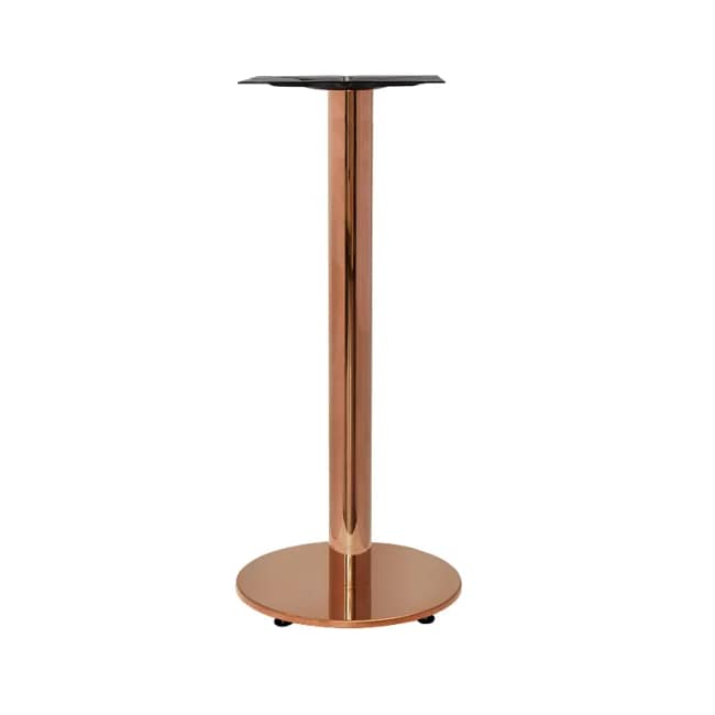 Round Bar table base- copper pvd
