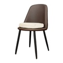 Dining chair - Brown leather