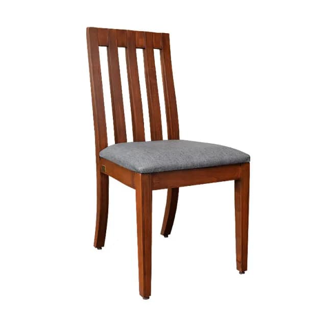 Churchen dining chair-Gray leather